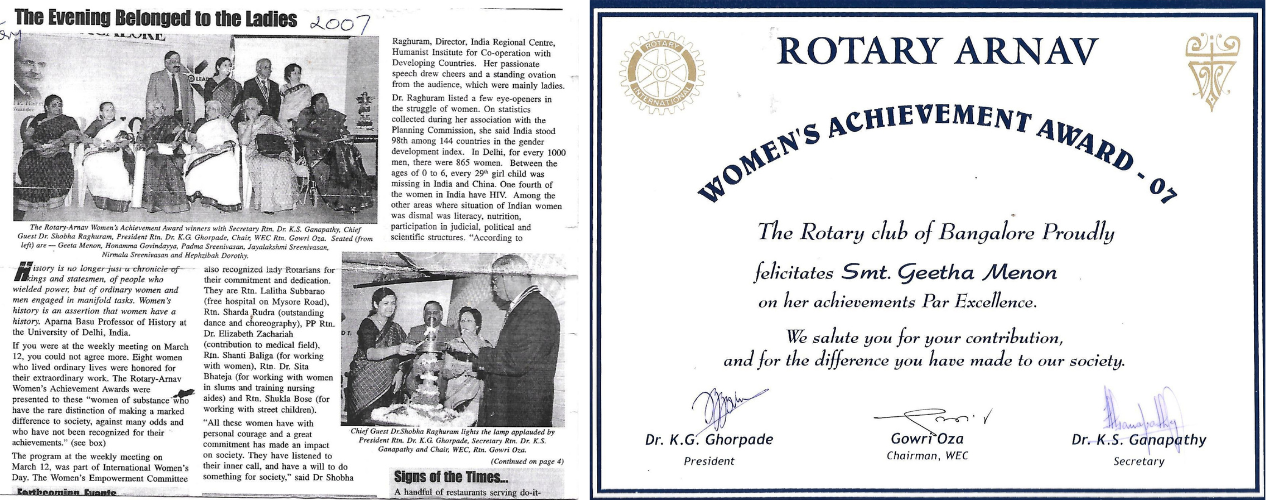 rotary women's achievement
